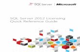 SQL Server 2012 Licensing Quick Reference Guide...4 SQL Server 2012 Editions SQL Server 2012 is offered in three main editions to accommodate the unique feature, performance and price