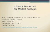 Library Resources for Market Analysis Research presentation.pdf · • Economic Census. Profiles the US economy every five years. Economic Census is now available on American FactFinder