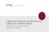 Logging and Tracing for your Microservices – Log4j ... · .consulting .solutions.partnership Logging and Tracing for your Microservices – Log4j, Zipkinand Spring Sleuth Alexander