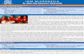 IOM MICRONESIA · OVERVIEW OF ASSISTANCE US Government USD50,000 IOM MICRONESIA EL NINO AND DROUGHT RESPONSE 1 ... In June 2016, 14 participants from ... The use of RO is a short-term