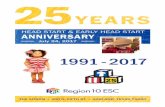 HEAD START & EARLY HEAD START ANNIVERSARY Head Start... · in August 2002, a phone call came from the Region VI Office of Head Start announcing the selection of Region 10 ESC as the