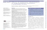 Open Access Research Effects of pulmonary rehabilitation in lung … · ance and physical functioning before and especially after lung transplantation as common extrapulmonary mani-festations