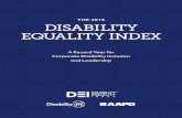 The 2018 Disability Equality inDEx - s23.q4cdn.com · 2018 Disability Equality index Highlights. Of the 145 companies, 62.7% earned a 100 rating – the highest score possible. This