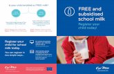 Is your child entitled to FREE milk? FREE and under 5 ...€¦ · Milk Scheme. Milk for children aged under five is fully funded by the Department of Health. Company registration