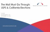 The Mail Must Go Through: USPS & California Elections leg workshop 2016.pdfAsk about ballot tracking—you may be mailing out with an IMB, but not getting the benefit. Be sure you