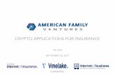 CRYPTO APPLICATIONS FOR INSURANCE€¦ · • Disrupting Democratizing VC o Liquidity vs. governance o R.I.P. Accredited Investor • Scams, bubbles, and winter ICO RAMIFICATIONS