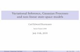 Variational Inference, Gaussian Processes and non-linear ...mlg.eng.cam.ac.uk/carl/talks/fusion.pdf · Variational Inference, Gaussian Processes and non-linear state-space models