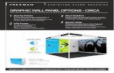 GRAPHIC WALL PANEL OPTIONS -CIRCA - Amazon S3 · GRAPHIC WALL PANEL OPTIONS -CIRCA EXHIBITOR STAND GRAPHICS Vinyl Graphics Digitally profile-cut vinyl graphics (logos and text). Cut