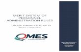 Merit System of Personnel Administration Rules · MERIT SYSTEM OF PERSONNEL ADMINISTRATION RULES Title 260: Chapters 25, 30, and 35 Effective as of 9/13/2019 . Office of Management