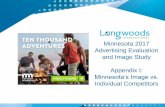 Minnesota 2017 Advertising Evaluation and Image Study · 2020-05-04 · A more detailed analysis of Minnesota’s image vs. the image of the individual competitive states evaluated