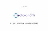 H1 2019 RESULTS BUSINESS UPDATE 31.07.19 [Sola lettura] · 6 Income Statement by Quarter € mn H1 2019 Group Q118 Q218 Q318 Q418 Q119 Q219 Entry fees 14.1 11.6 9.0 10.0 8.8 9.0 Management