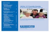 2016-17 Family Guide - birmingham.k12.mi.us · Jan. 3 Classes resume Jan. 16 No School for students and staff – MLK Day Jan. 18 Seaholm High School conferences, 4-7 p.m. Jan. 19