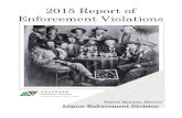2015 Report of Enforcement Violations - Colorado.gov2015 Report of Enforcement Violations Liquor Enforcement Division Patrick Maroney, Director . 2015 Local Licensing Authorities Enforcement