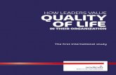 HOW LEADERS VALUE QUALITY OF LIFE · business and financial performance, and organizational efficiency. To varying degrees, and depending on the sector, organizations already have