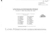 LA-10372-PR, 'Laboratory and Field Studies Related to the ...LA-10372-PR Progress Report UC-70 Issued: February 1985 Laboratory and Field Studies Related to the Radionuclide Migration