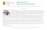 Alumni Annotations - Purdue Writing Lab Annotati… · Alumni Annotations Fall 2018 Writers’ Rooms by Steven Dawson The Writers’ Room is a space for graduate students to work