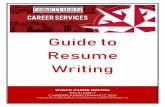 Guide to Resume Writing - WVNCC · like any education you’ve obtained or previous work experience you’ve held, as well as things you might not think to put on a resume, like volunteer