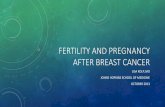 Fertility and Pregnancy after Breast Cancer and Pregnancy after Breast... · FERTILITY AND PREGNANCY AFTER BREAST CANCER LISA KOLP, MD JOHNS HOPKINS SCHOOL OF MEDICINE OCTOBER 2013