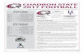 CHADRON STATE 2017 FOOTBALL · 2017-10-13 · Chadron State controlled the football game from start to finish at Elliott Field last year, beating the Cowboys of New Mexico Highlands