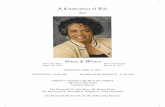 A Celebration of Life for - Technology Solutions · 2017-04-03 · A Celebration of Life for Velma J. Wilson ... Velma attended Parker High School in the Englewood community. After