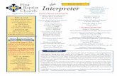 the Interpreter - First Baptist Churchfbcaugusta.org/wp-content/uploads/2016/05/Interprete-5... · 2016-05-13 · First Baptist Church of Augusta The Interpreter (USPS 191-880) is