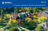 A Parent’s Calendar for the First-year Experience€¦ · A Parent’s Calendar for the First-year Experience Developed by the Counseling Center 2015–16. ... Wildcat Days activities