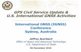 GPS Civil Service Update & U.S. International GNSS Activities · Oct 2016 in Ottawa •Republic of Korea: 2nd bilateral Civil Space Dialogue held in Seoul – Apr. 2016 –Discussion