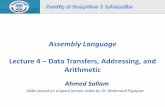 Assembly Language - Ahmed Sallam - HomeAssembly Language 32 Sign Flag (SF) mov cx,0 sub cx,1 ; CX = -1, SF = 1 . add cx,2 ; CX = 1, SF = 0 The Sign flag is set when the destination