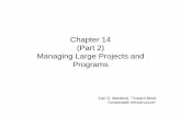 Chapter 14 (Part 2) Managing Large Projects and Programs€¦ · Managing Large Projects and Programs Carl D. Martland, “Toward More Sustainable Infrastructure” Additional Requirements