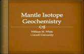 William M. White Cornell University...Isotope Geochemistry Gast (1960): ! 87In a given chemical system the isotopic abundance of Sr is determined by four parameters: the isotopic abundance