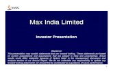 Max India Limited - Max Financial Services Limited · Max India Limited is a multi-business corporate, driven by the spirit of Enterprise, focused on Knowledge, People and Service