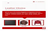 Leather Choice · Established in the year 2004, Leather Choice, ranks among the fastest growing Exporter of all type of Finished Leather and Leather goods like Leather Coats, Ladies