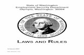 LAWS AND RULES - Washingtonleg.wa.gov/JointCommittees/Archive/UITF/Documents/LawsRules.pdfLAWS AND RULES State of Washington Employment Security Department Olympia, Washington 98504