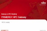 PRIMERGY HPC Gateway - Fujitsu · PRIMERGY HPC Gateway introduction User interface component of the FUJITSU Software HPC Cluster Suite Intuitive web environment incorporating application