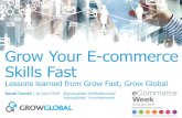 Grow Your E-commerce Skills Fast - UNCTAD...Grow Your E-commerce Skills Fast Lessons learned from Grow Fast, Grow Global Sarah Carroll | 18 April 2018 @growglobal @ict4datunctad #growglobal