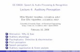 Lecture 4: Auditory Perception - Columbia Universitydpwe/e6820/lectures/L04-percep.pdf · E6820 (Ellis & Mandel) L4: Auditory Perception February 10, 2009 31 / 44. Where is the information