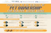 FOR HEALTHY, ACTIVE AGING · FOR HEALTHY, ACTIVE AGINGFOR HEALTHY, ACTIVE AGING YOUR GUIDE TO THE BENEFITS OF. Pets can If you or your loved one are thinking about adopting a new