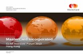 MasterCard Worldwide Presentation · 2015-10-17 · ©2013 MasterCard. Proprietary . Safe Harbor Language Regarding Forward-Looking Statements . 2 . Statements in this presentation
