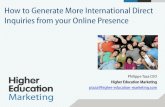 How to Generate More International Direct Inquiries from your 2015-05-19آ  How to Generate More International