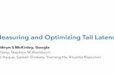 Measuring and Optimizing Tail Latency · 2017-10-23 · Best Practices ear BP + Bigger 2010 trend Current trend Better Bigger B+B Best Practices BP + Bigger 200 175 150 125 100 75