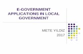 E-GOVERNMENT APPLICATIONS IN LOCAL …yunus.hacettepe.edu.tr/~myildiz/KAY-465-WEEK5-LOCGOV...Sosyal Medya, Web Sitesi, Yüz yüze, SMS, E-Posta, Telefon Kayseri BB Seçenekli Anket: