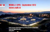 MOOCs overview EPFL - ACA Secretariat: Home...– First European MOOCS summit (June 6-7): huge interest – EMOOC conference: 10-12 February 2014, Developing countries – RESCIF network: