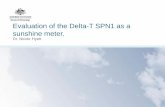 Evaluation of the Delta-T SPN1 as a sunshine meter....Statistics Jan Feb Mar Apr May Jun Jul Aug Sep Oct Nov Dec Annual Mean daily sunshine (hours) 10.5 10.0 8.6 7.3 5.6 4.7 5.0 6.1