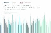MSCI/IPF PROPERTY INVESTMENT CONFERENCEIPF...MSCI/IPF PROPERTY INVESTMENT CONFERENCE 2018 SPEAKERS 8+ HOURS OF NETWORKING 3 KEYNOTE SPEAKERS CPD HOURS 7.5 DAY ONE THURSDAY, 15 NOVEMBER,