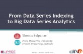 From Data Series Indexing to Big Data Series Analytics · - complex analytics Similarity Search Classification Clustering Outlier Detection Frequent Pattern Mining Themis Palpanas