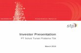 Investor Presentation - PT Solusi Tunas Pratama Tbk Investor pres_17 Mar.… · Indosat, Telkomsel, Smart Telecom, PT Telkom 2010: Signed MLAs with Natrindo Telepon Selular (“NTS”),