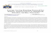 Energy-Saving Routing Protocol for Battery Improvement in Multipath Wireless Ad Hoc ... · 2016-01-14 · performance of mobile ad hoc networks by prolonging the lifetime of the network.
