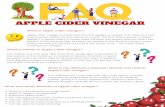 APPLE CIDER VINEGAR - Dare2compete · What is the taste of Apple Cider Vinegar? Apple Cider Vinegar has a sour taste due to the presence of its active ingredient "Acetic Acid". What