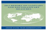2013 REPORT ON SANITARY AND PHYTOSANITARY MEASURES€¦ · annual Report on Sanitary and Phytosanitary Measures (SPS Report). This report was created to respond to the concerns of