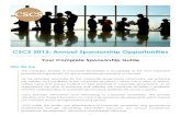 CSCS 2015: Annual Sponsorship Opportunities · CSCS 2015: Annual Sponsorship Opportunities Your Complete Sponsorship Guide ... • CSCS Annual General Meeting • Keynote and Plenary